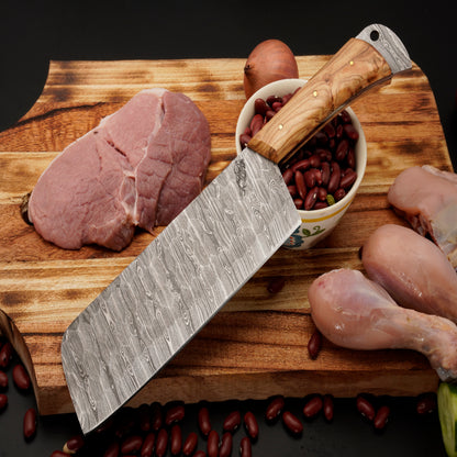 The Pippa 5 Piece Damascus Chef Knife Set & Leather Roll