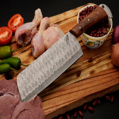 Panama Damascus 5 Piece Chef Knife Set & Leather Roll