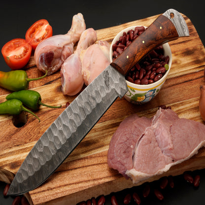 Panama Damascus 5 Piece Chef Knife Set & Leather Roll